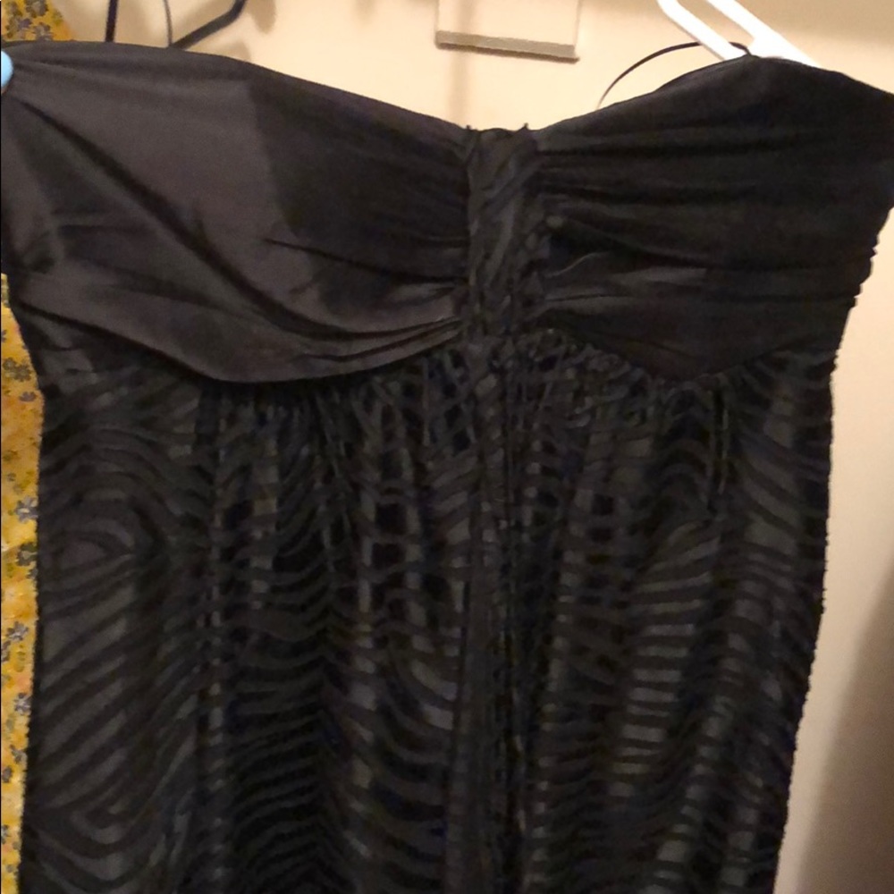 Black strapless dress